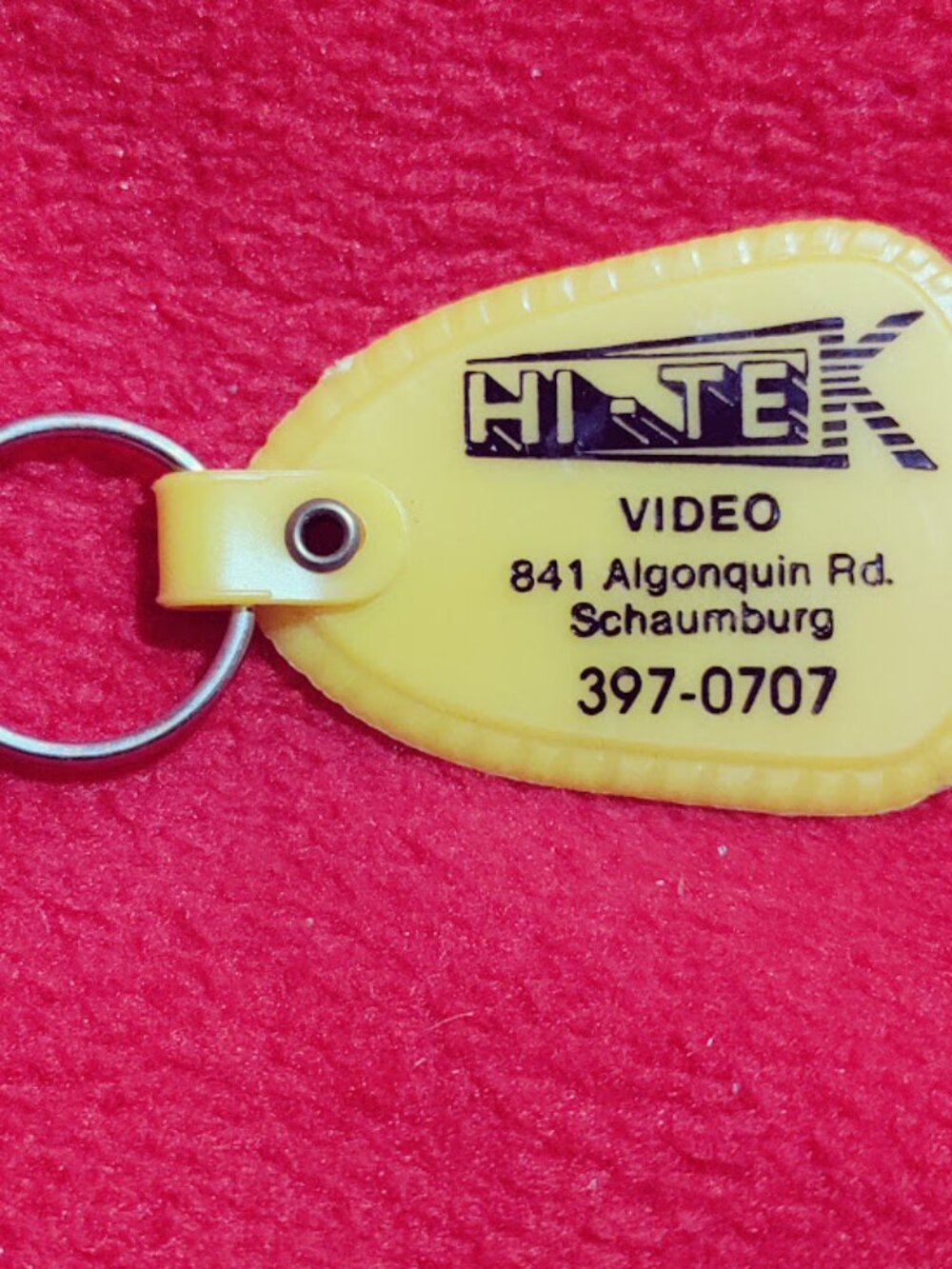 Vintage Hi-Tek Video Advertising Keychain